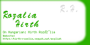 rozalia hirth business card